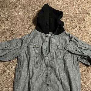 Wonder Nation Charcoal Shirt with Black Hood